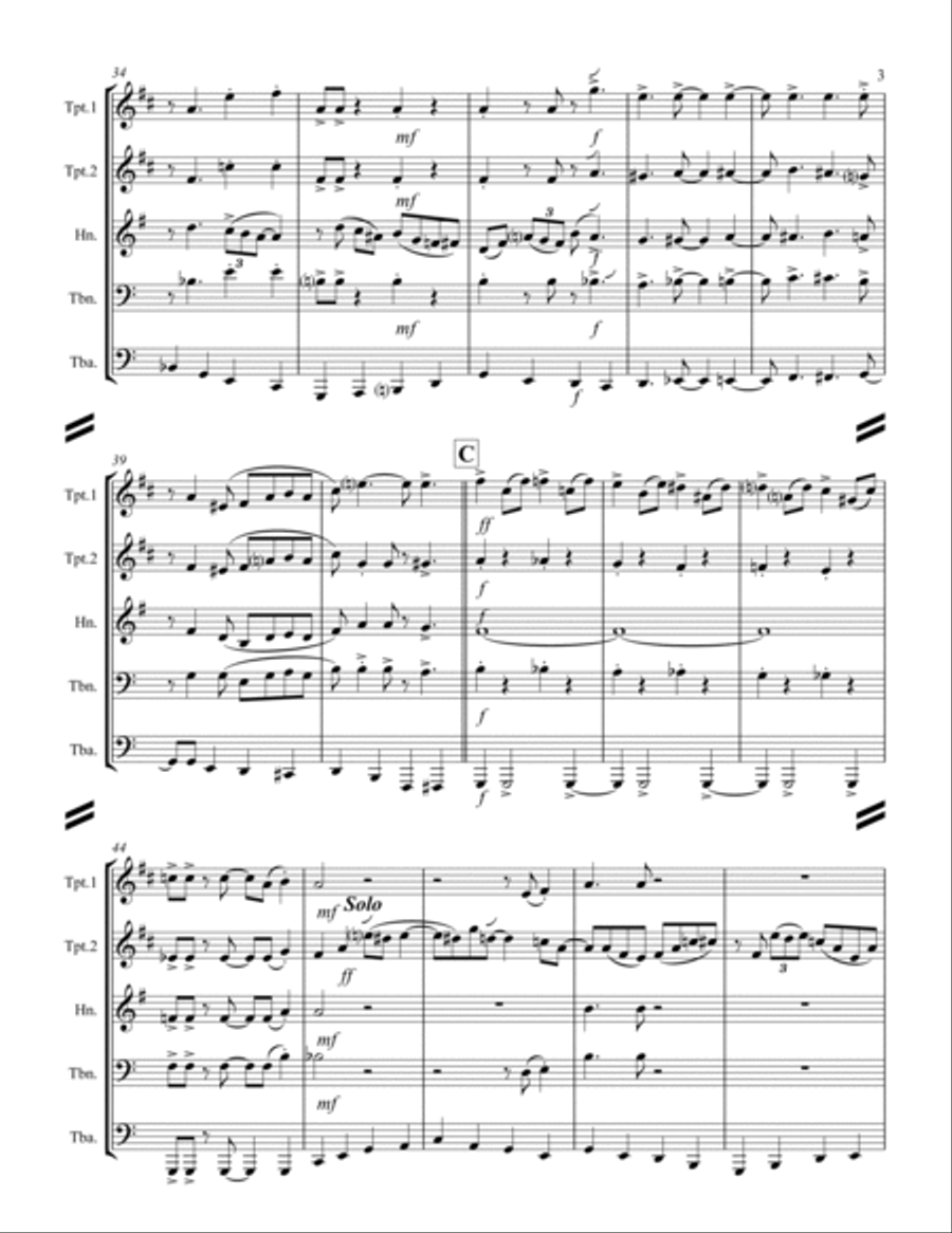 A String Of Pearls Brass Ensemble scores gallery preview page 4