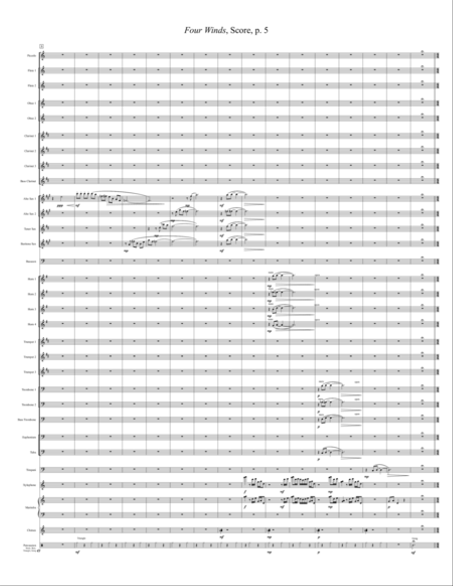 Four Winds Large Ensemble scores gallery preview page 5