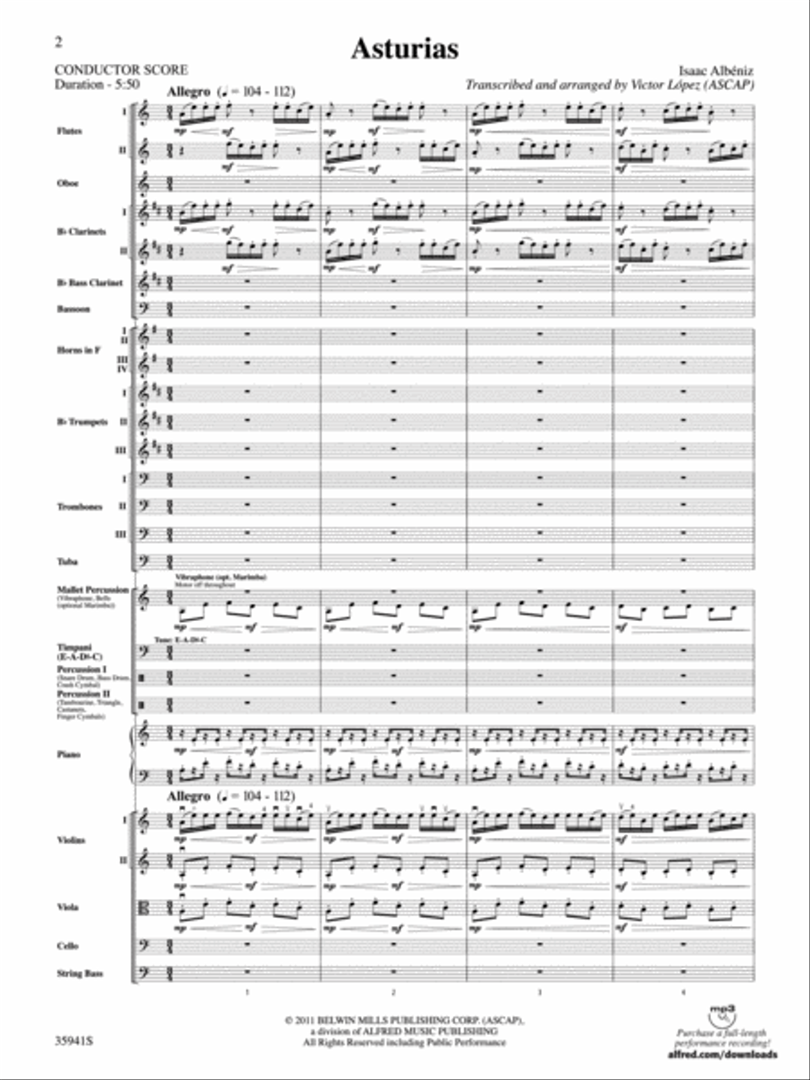 Asturias Full Orchestra scores gallery preview page 2