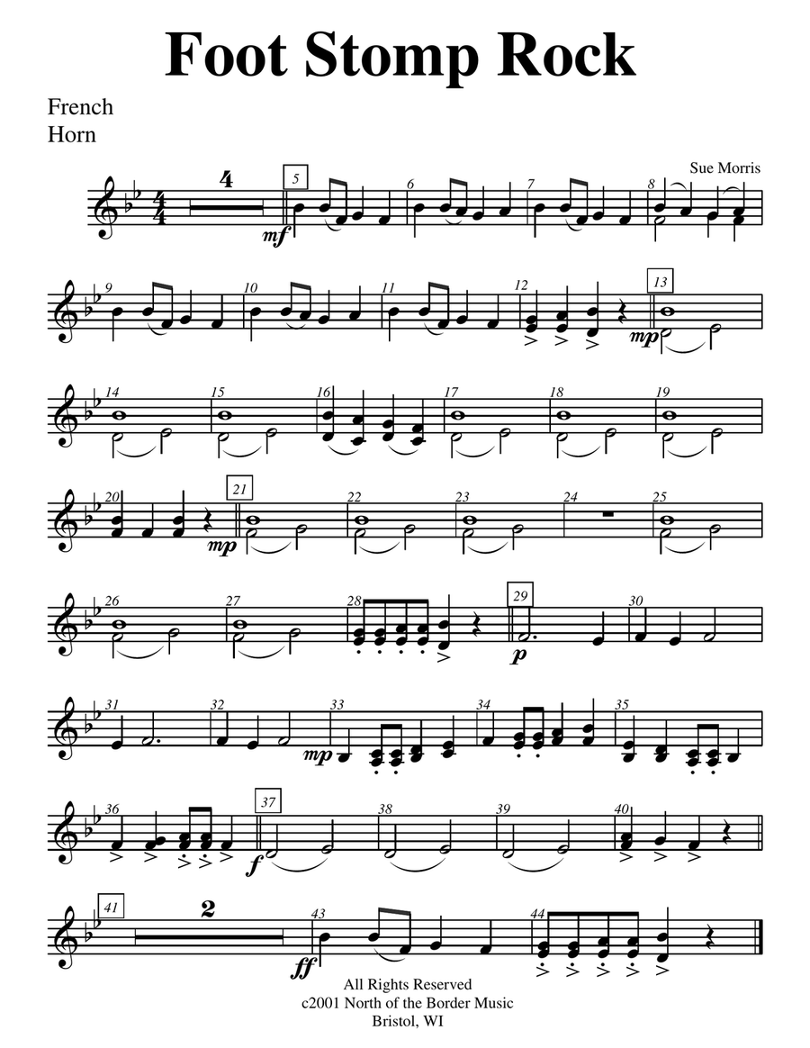 Foot Stomp Rock Foot Stomp Rock Concert Band scores gallery preview page 2
