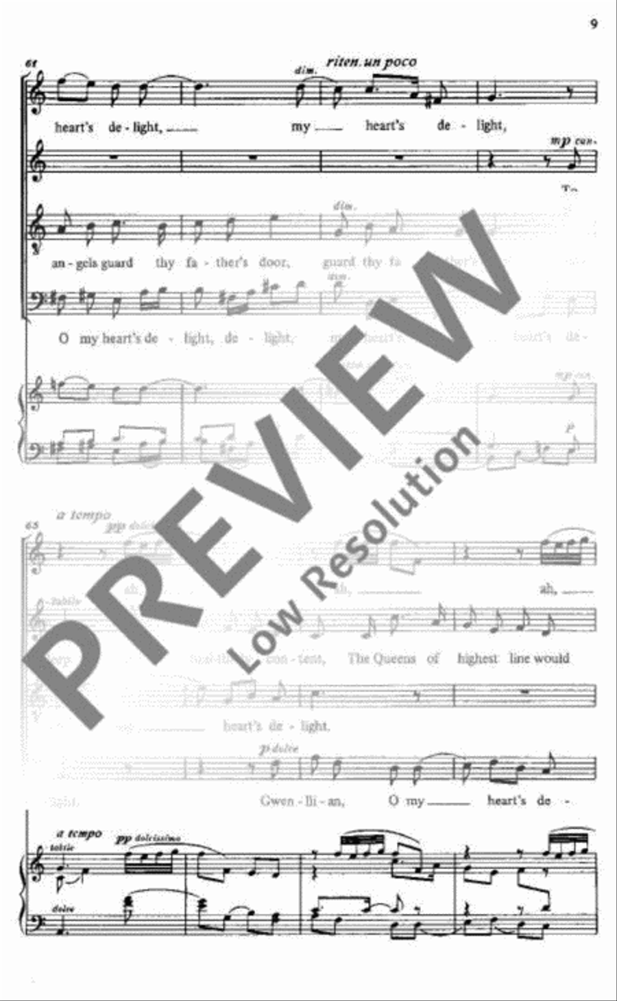 Four Songs of the British Isles 4-Part scores gallery preview page 10