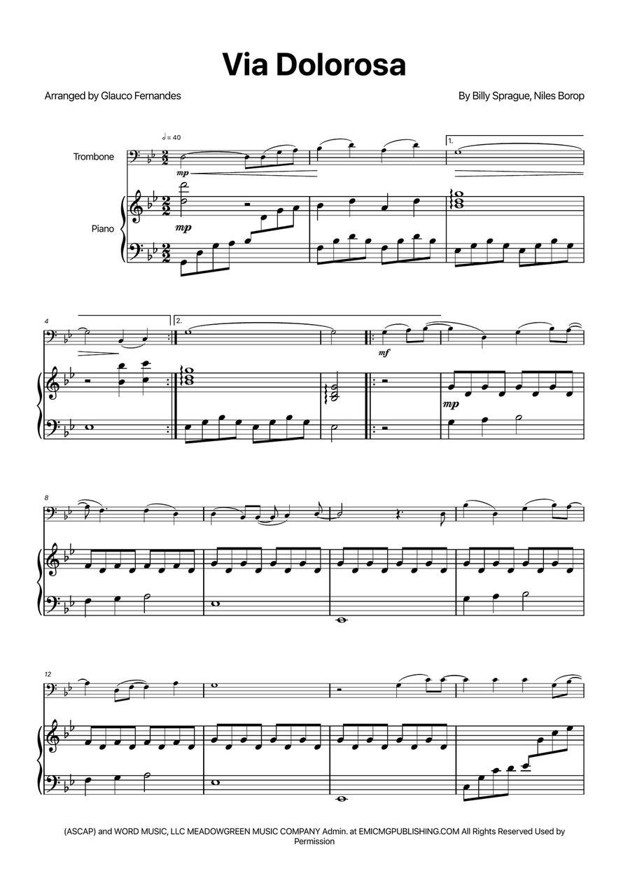Via Dolorosa Chamber Music scores gallery preview page 1