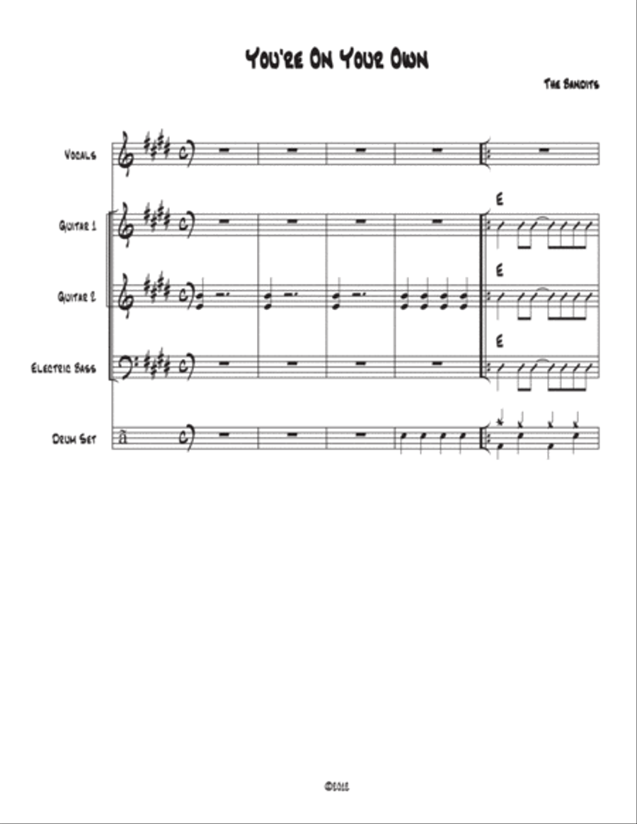 You're on Your Own (score) Large Ensemble scores gallery preview page 1
