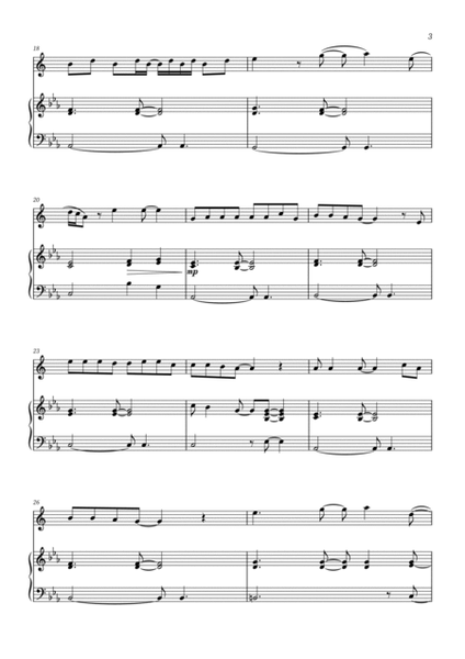 PEACHES (Eb) (THE SUPER MARIO BROS. MOVIE) Sheet music for Piano, Saxophone  alto (Solo)
