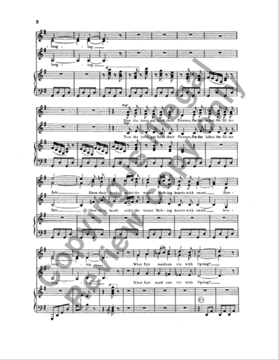 Two Eastern Pictures (I. Spring: II. Summer) SSA scores gallery preview page 11