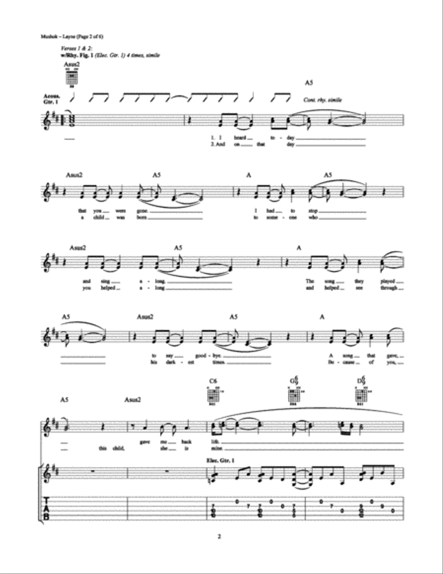 Layne Electric Guitar scores gallery preview page 2