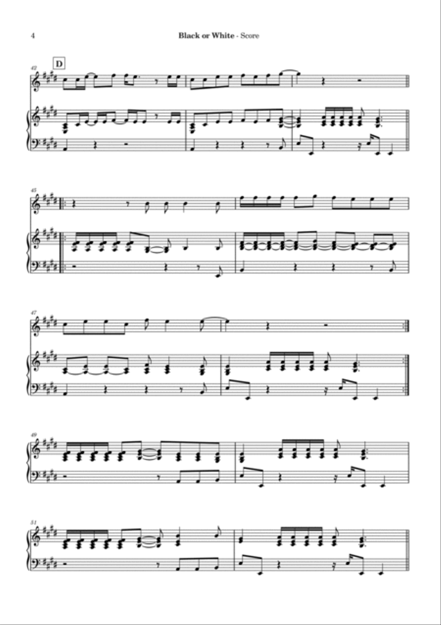 Black Or White (rap Version) Large Ensemble scores gallery preview page 4