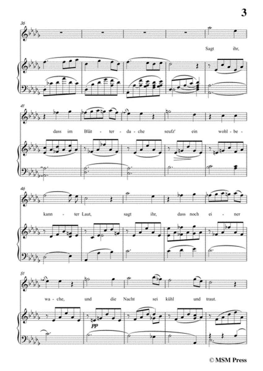 Schubert-Liebeslauschen(The Maiden's Serenade),D.698,in D flat Major,for Voice&Piano image number null