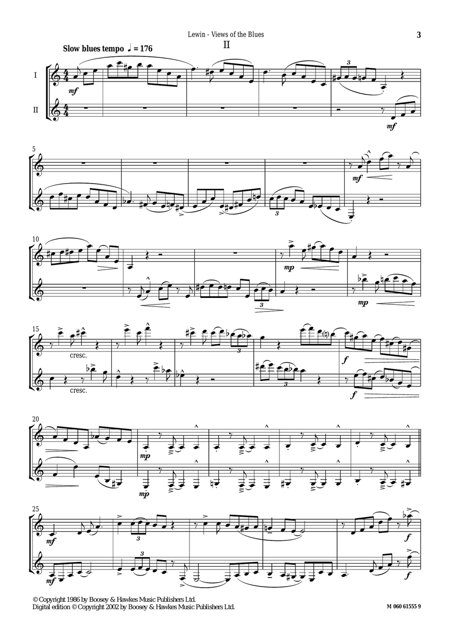 Views Of The Blues Clarinet Duet scores gallery preview page 3