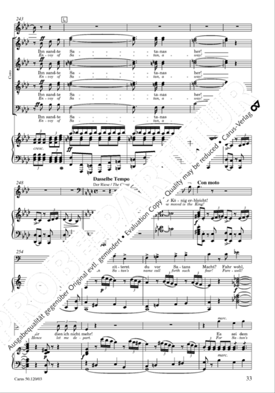 Christoforus + Das Tochterlein des Jairus (Gesamtausgabe, Bd. 9) 4-Part scores gallery preview page 34