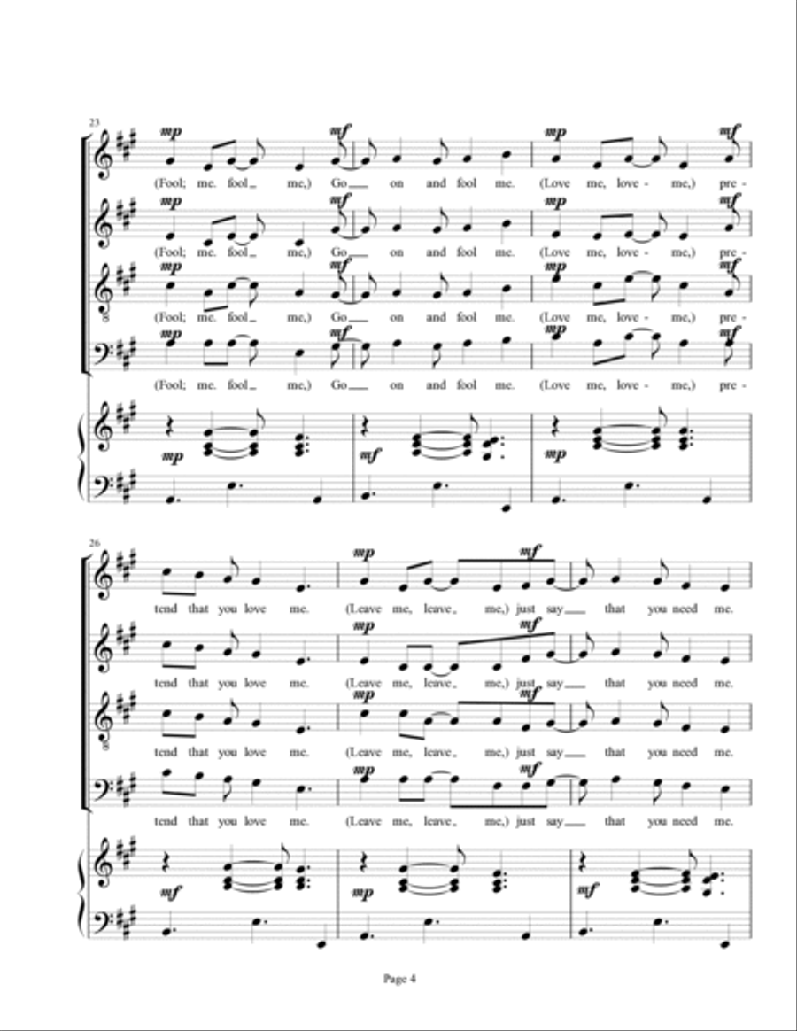 Lovefool 4-Part scores gallery preview page 4