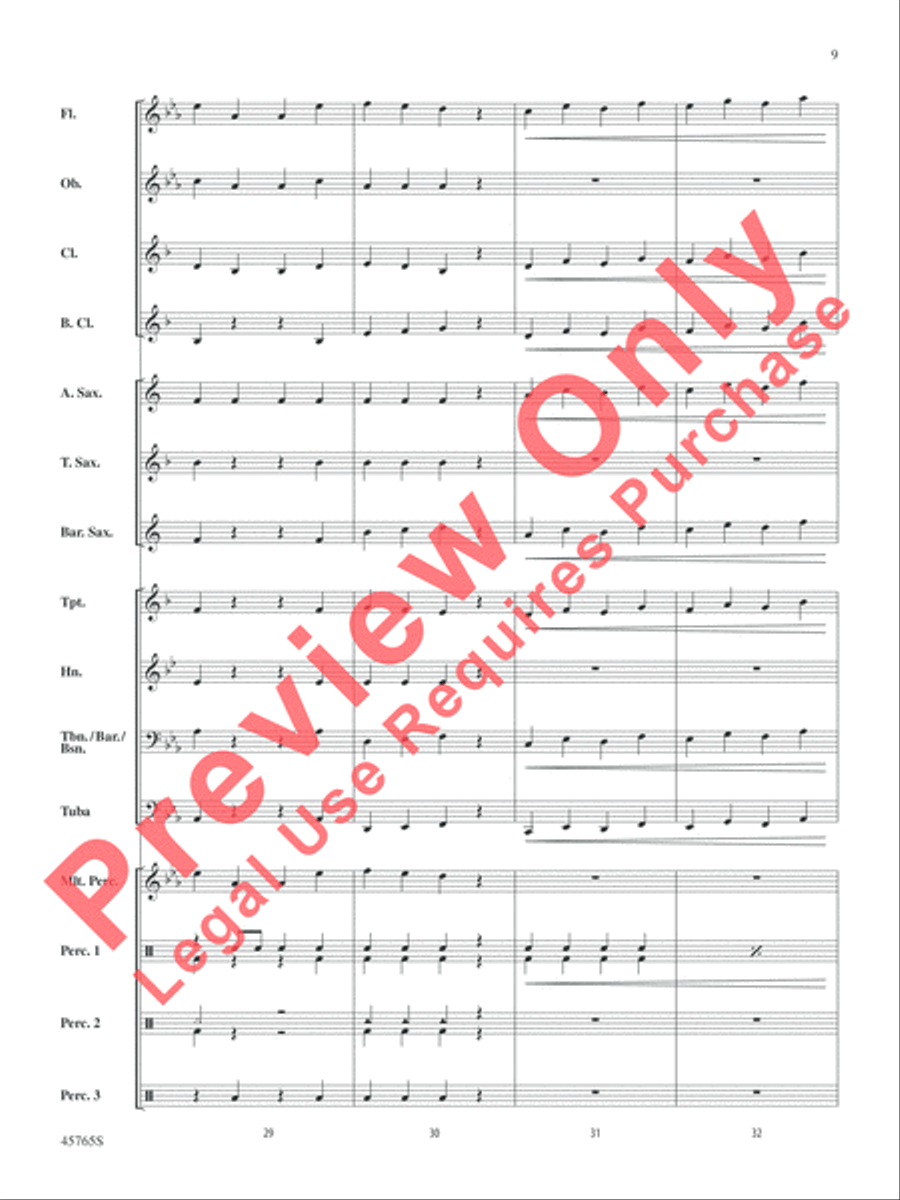 Zombie Dance Concert Band scores gallery preview page 10
