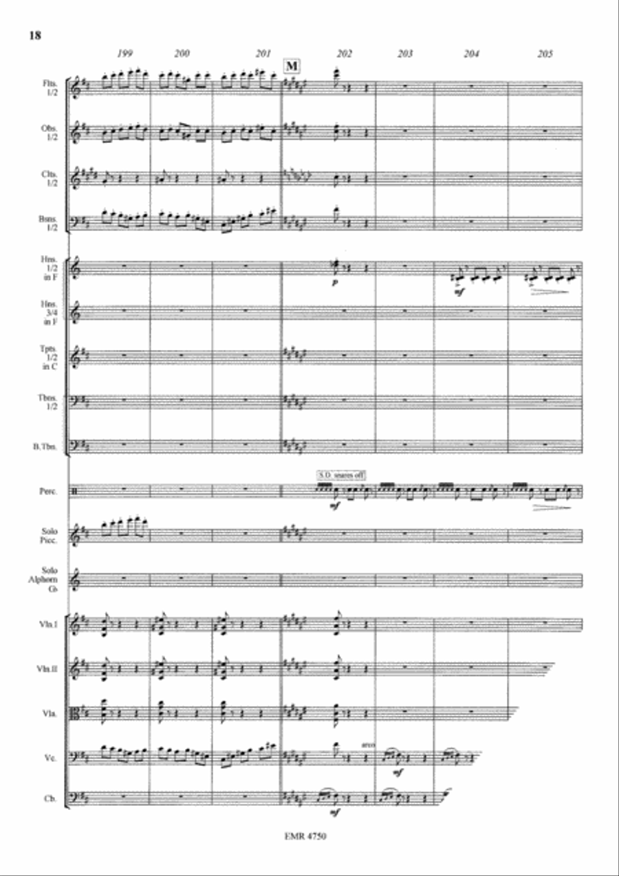 Capriccio Sur Deux Chants Populaires Orchestra scores gallery preview page 18