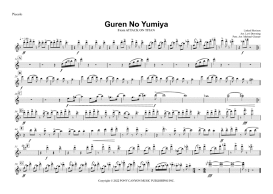 Gekijouban Shingeki No Kyojin Zenpen: Guren No Yumiya Marching Band scores gallery preview page 6