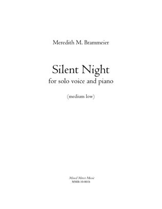 Silent Night for medium low voice and piano