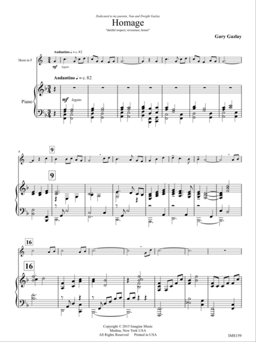 Homage Homage Horn scores gallery preview page 4