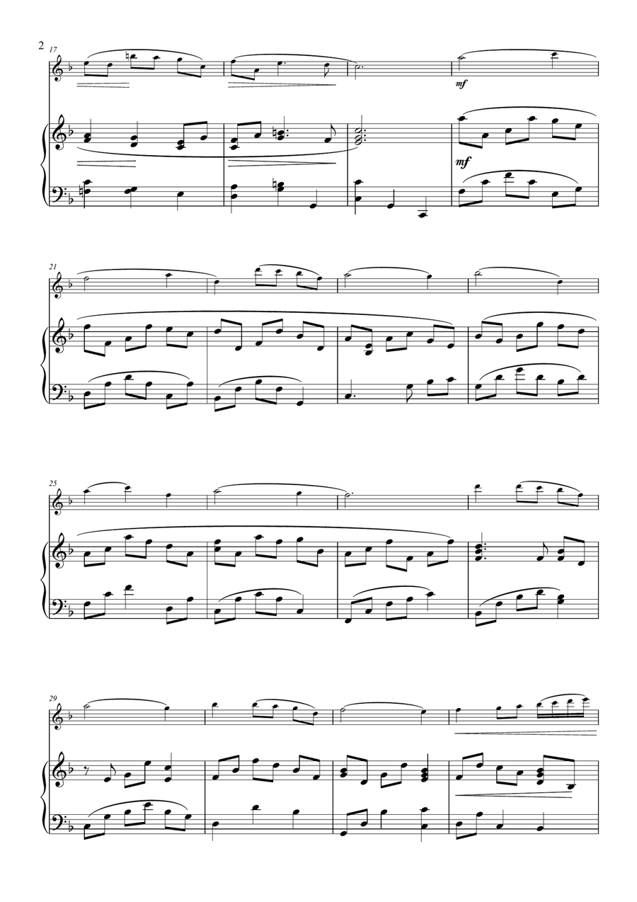 Intermezzo from Cavalleria Rusticana- Flute and Piano Flute Solo scores gallery preview page 3