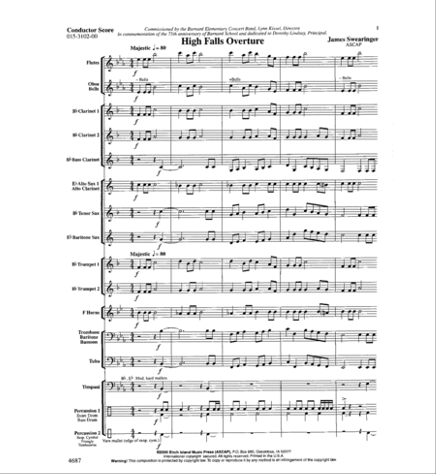 High Falls Overture Concert Band scores gallery preview page 2