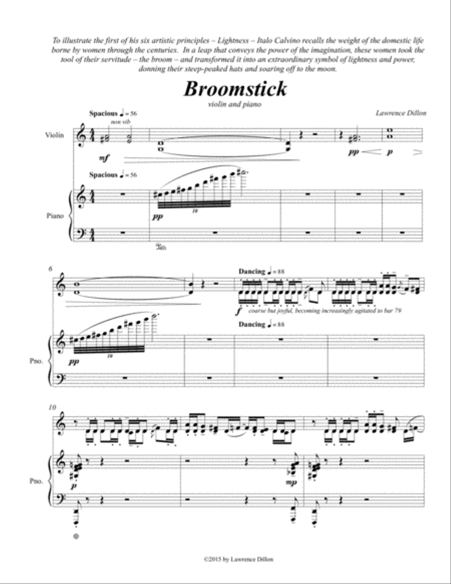 [Dillon] Broomstick Violin Solo scores gallery preview page 4