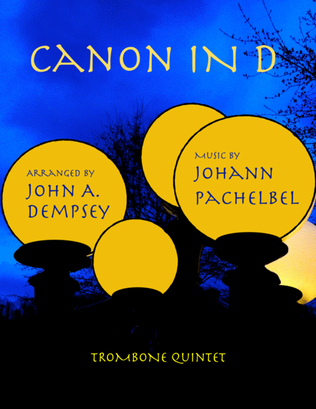 Book cover for Canon in D (in Bb major): Trombone Quintet