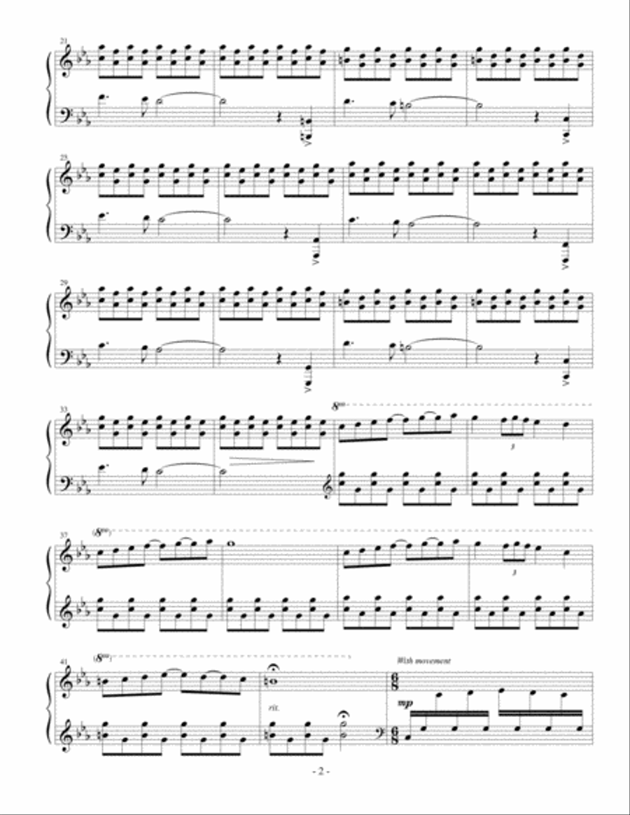 Jerusalem: Prelude in C minor Piano Solo scores gallery preview page 3