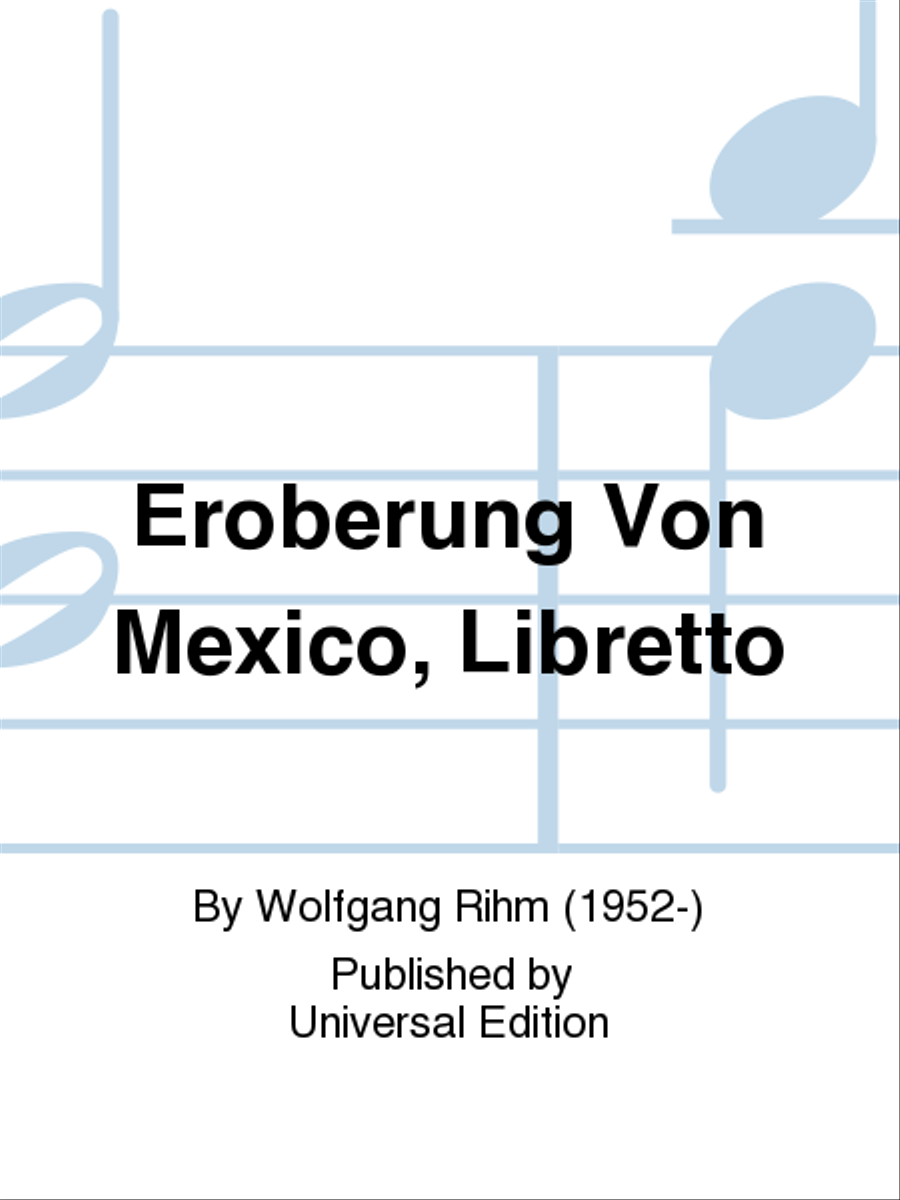 Eroberung Von Mexico, Libretto Libretti scores gallery preview page 1