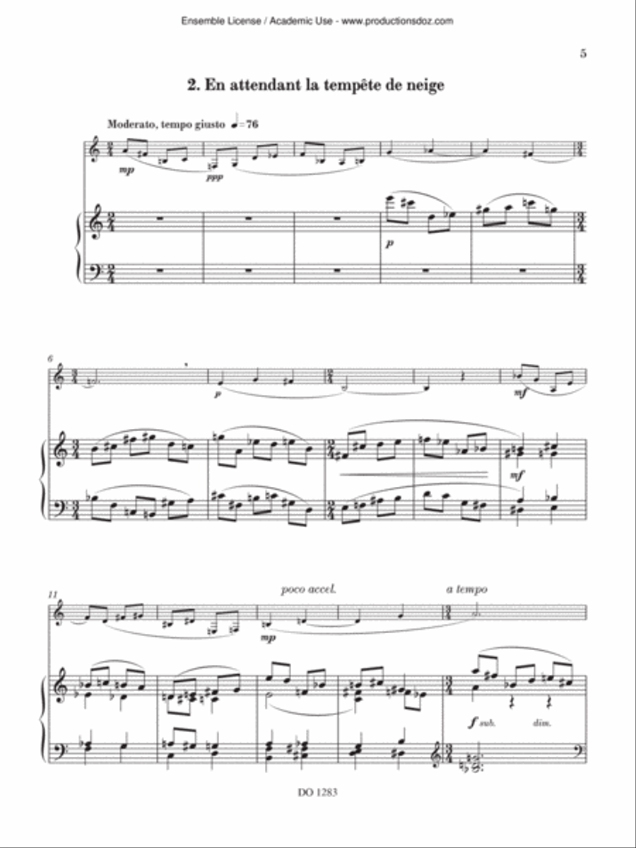 Scènes hivernales Clarinet Solo scores gallery preview page 5