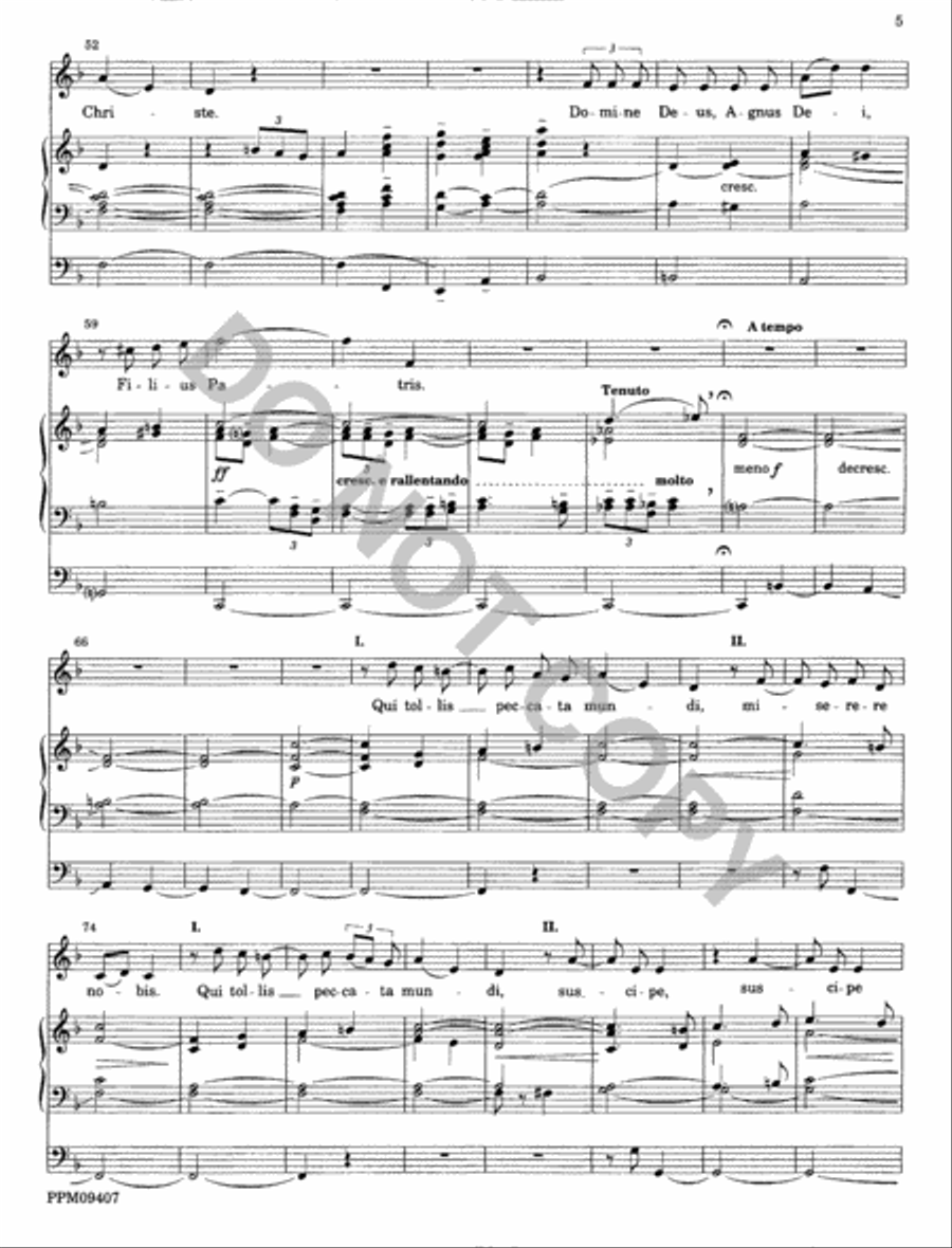 Missa Brevis Unison Choir scores gallery preview page 6