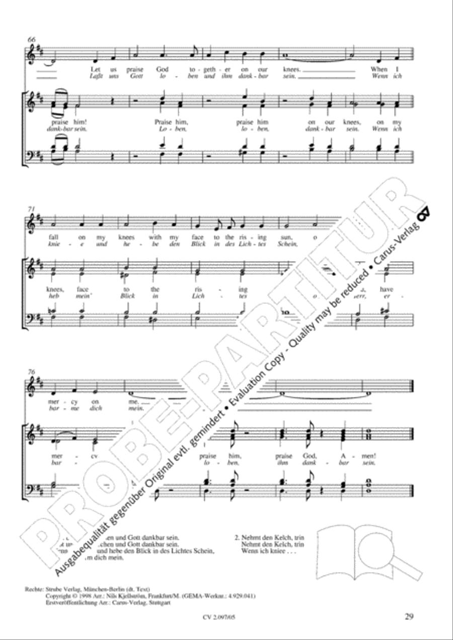 Pop-Chorbuch zum EG: Morning has broken Choir scores gallery preview page 30