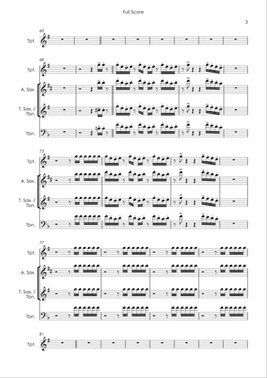 Uptown Funk Tenor Saxophone scores gallery preview page 5