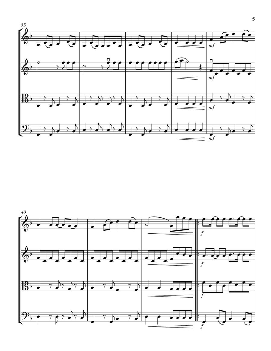 What Makes You Beautiful String Quartet scores gallery preview page 5