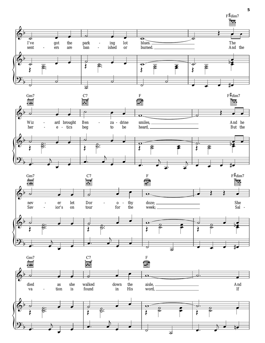 Magdelene Lane Magdelene Lane Piano, Vocal, Guitar scores gallery preview page 5