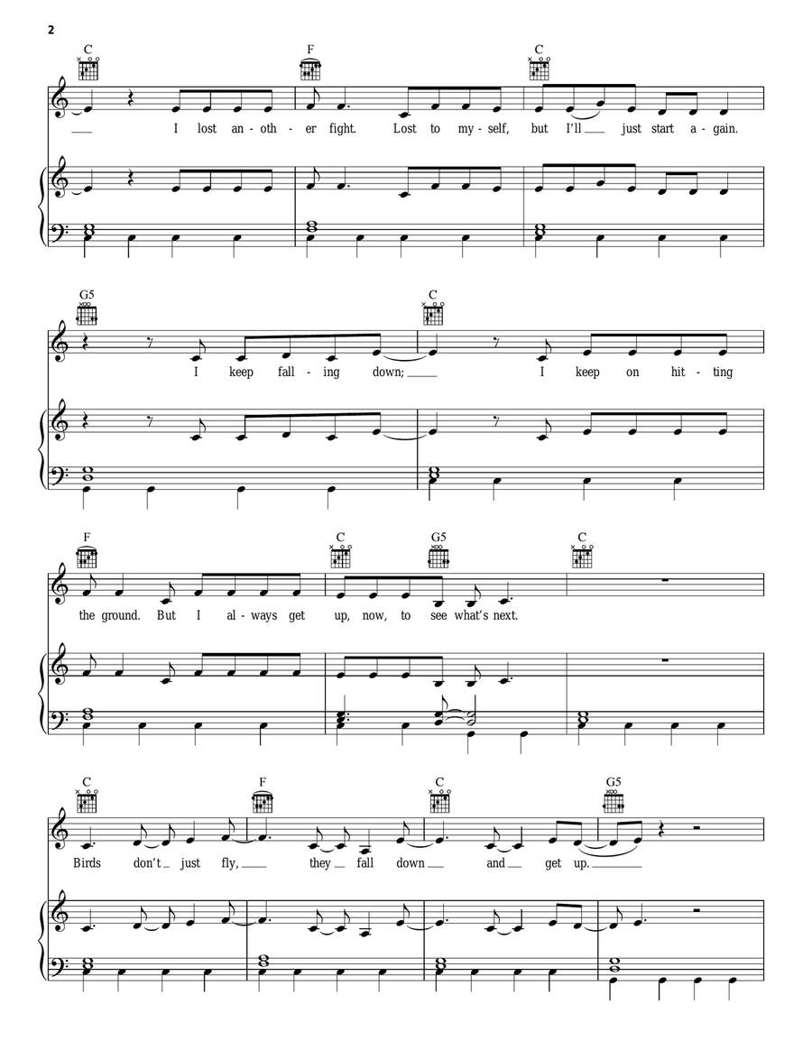Try Everything (from Zootopia) Piano, Vocal, Guitar scores gallery preview page 2