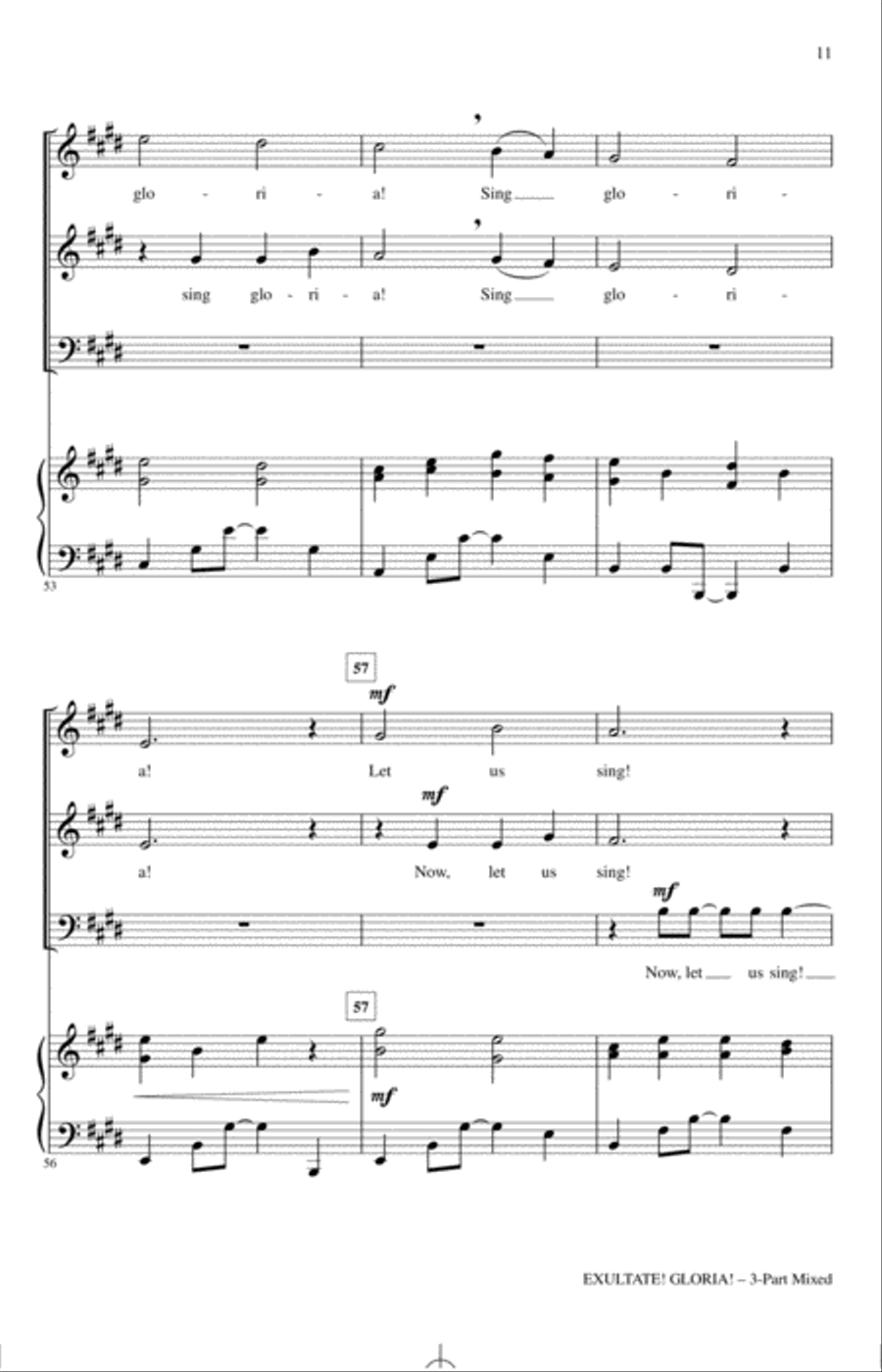Exultate! Gloria! 3-Part scores gallery preview page 9