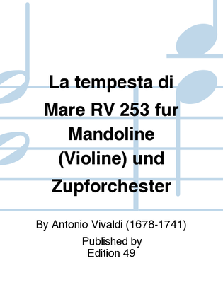Book cover for La tempesta di Mare RV 253 fur Mandoline (Violine) und Zupforchester