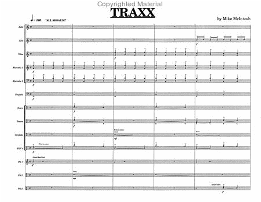 Traxx Traxx Percussion Ensemble scores gallery preview page 3