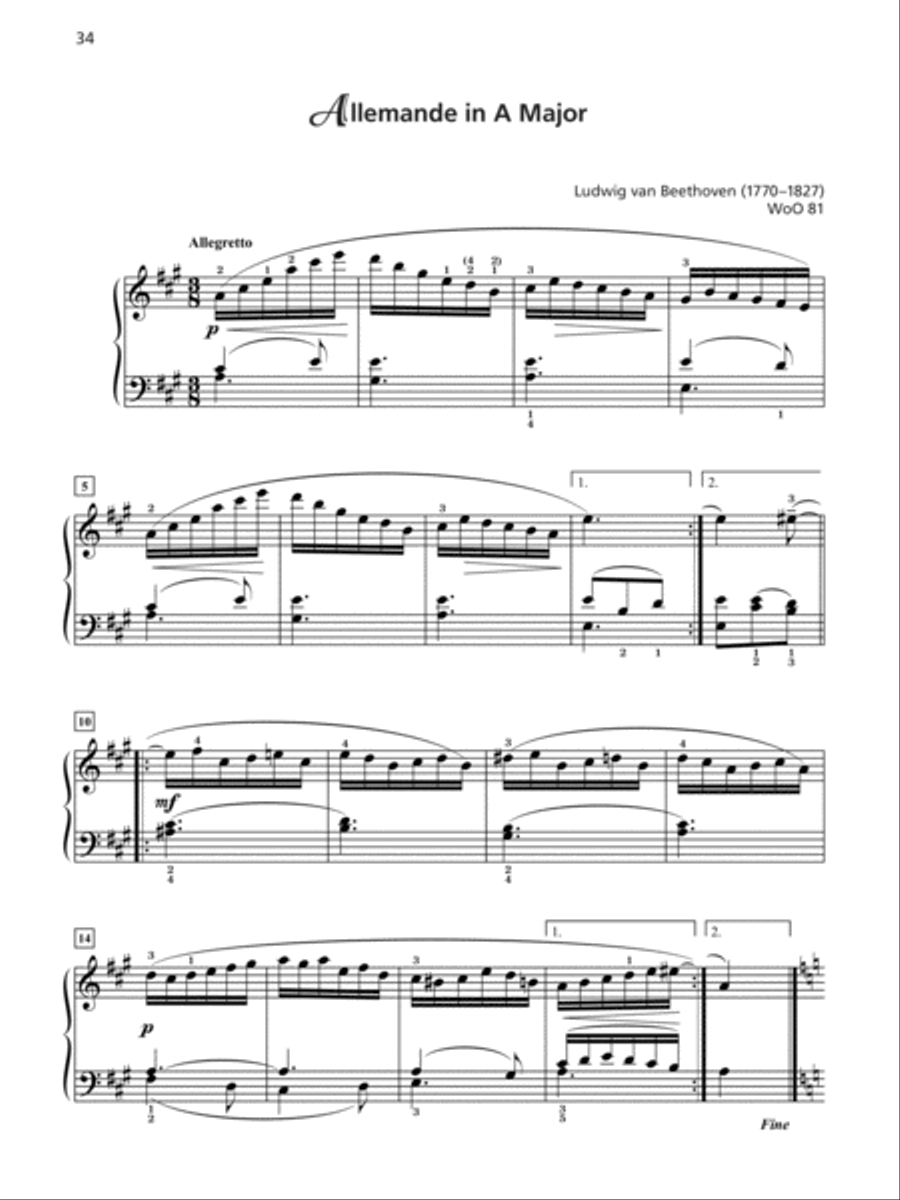 Classics for Students -- Bach, Mozart & Beethoven, Book 2 Piano Method scores gallery preview page 5