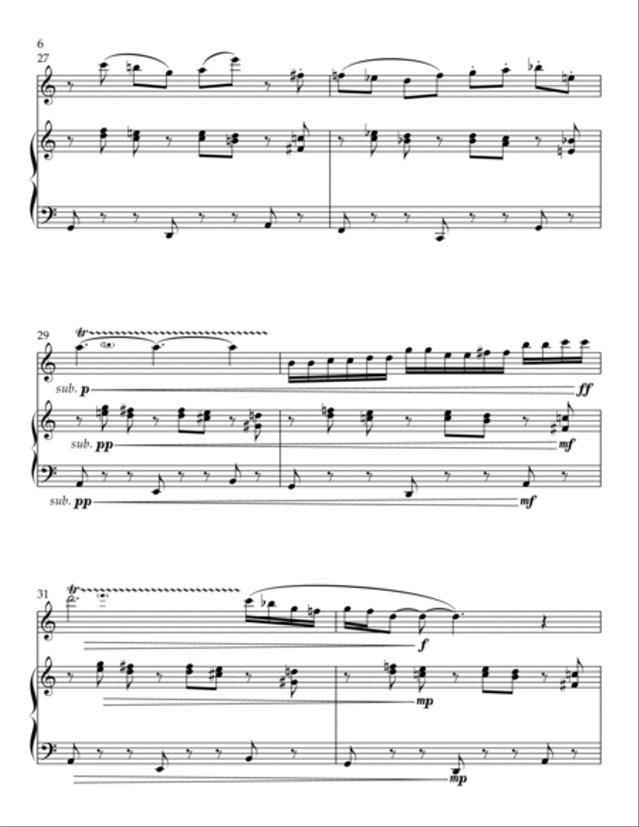 Sonata for Flute and Piano Chamber Music scores gallery preview page 6