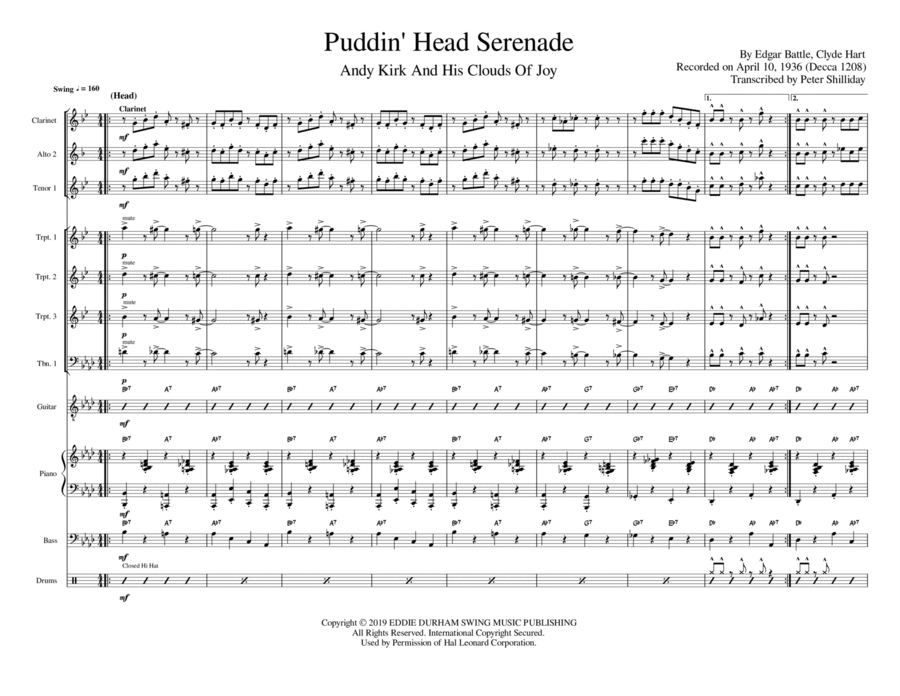 Puddinhead Serenade Puddinhead Serenade Jazz Ensemble scores gallery preview page 1