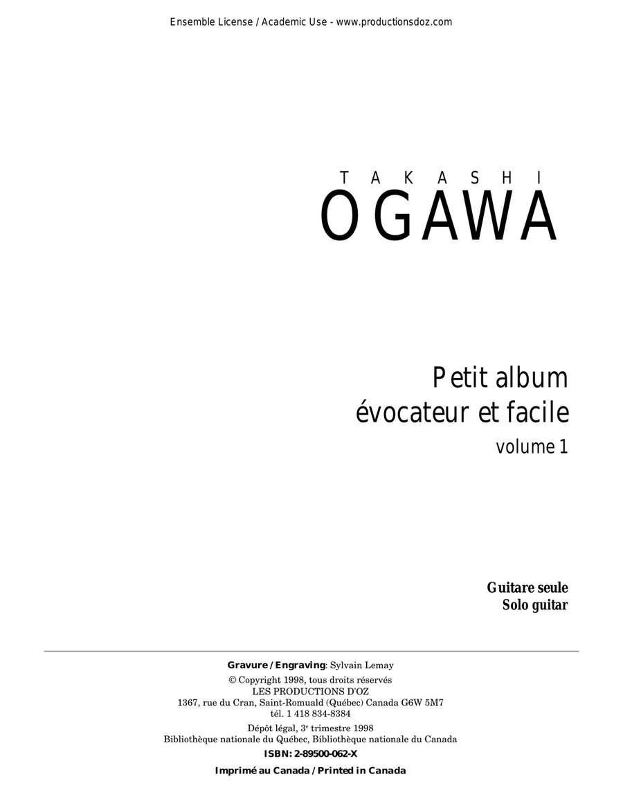 Petit album évocateur et facile, vol. 1