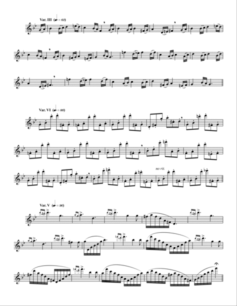 Greensleeves - Variations Flute Solo scores gallery preview page 2