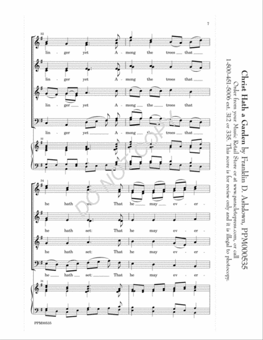 Christ Hath a Garden Divisi scores gallery preview page 8