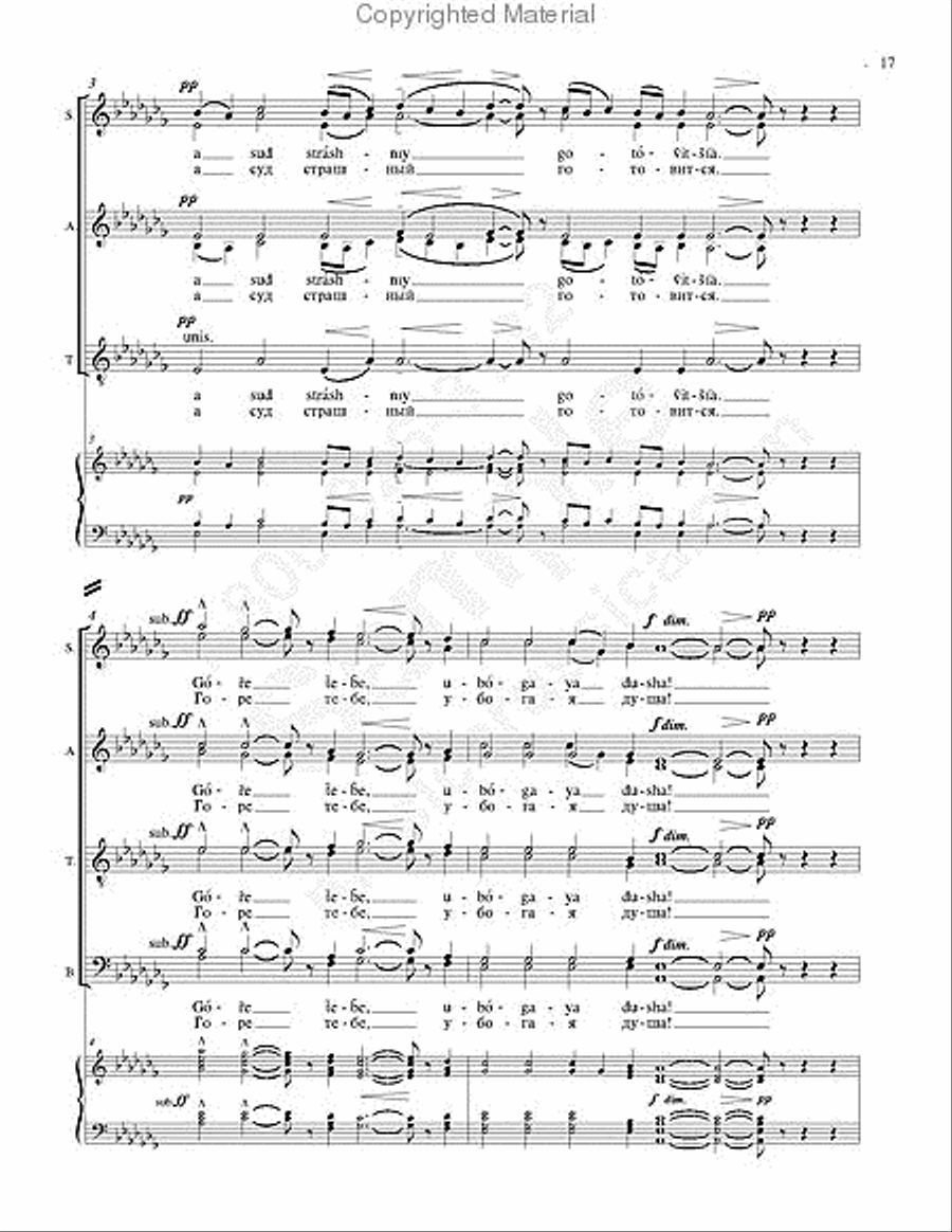 Three Choruses fromCzar Feodor Ioannovich 4-Part scores gallery preview page 16