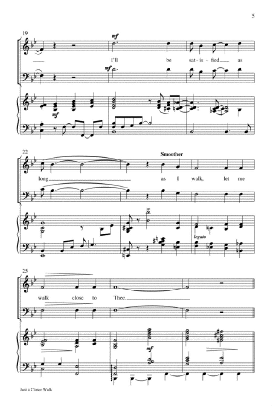 Just a Closer Walk 4-Part scores gallery preview page 4