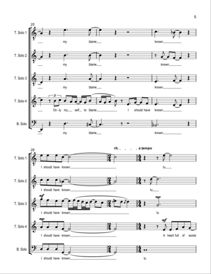 I Thought She Knew A Cappella scores gallery preview page 5