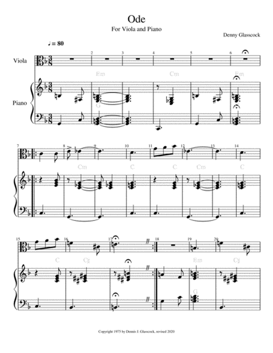Ode for Viola and Piano image number null