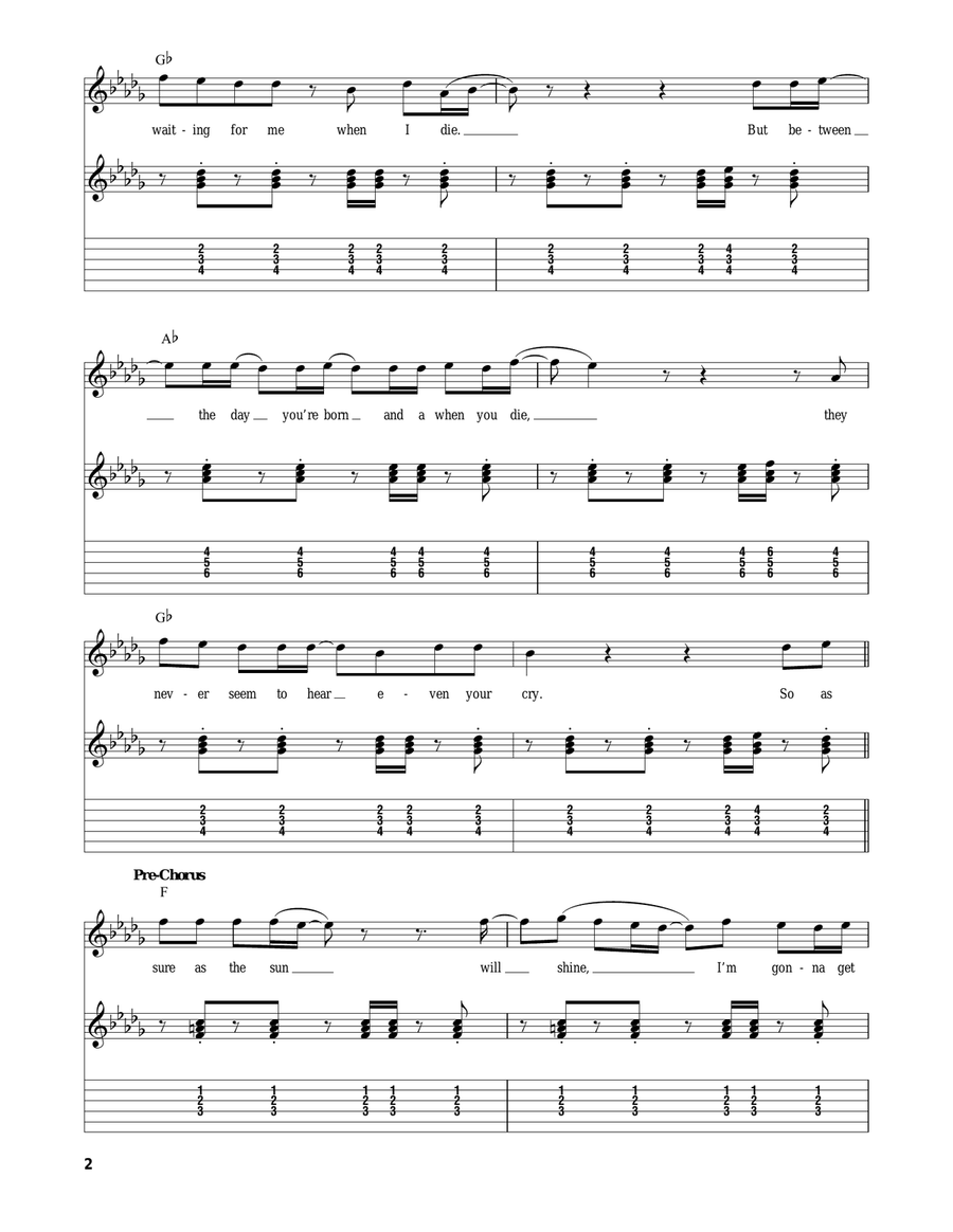 The Harder They Come Guitar Tablature scores gallery preview page 2