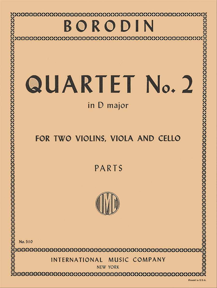Quartet No. 2 in D major Cello scores gallery preview page 1