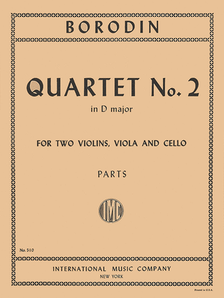Book cover for Quartet No. 2 in D major