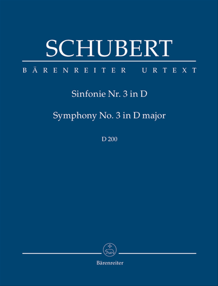 Symphony, No. 3 D major D 200 Orchestra scores gallery preview page 1